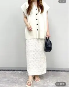 A part byカットジャガードナロースカート ロングスカート オフホワイトのサムネイル
