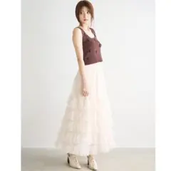 COCO DEAL ココディール チュールレイヤードスカート 24秋冬