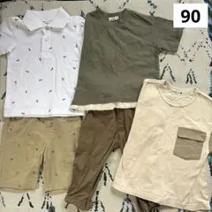 西松屋 ブランシェス ペアマノン男の子Tシャツ 90まとめ売り夏服半袖 保育園着