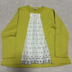 ✴︎120✴︎新品・未使用　Troislapinsトレーナー ライムグリーン