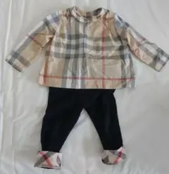 最終値下げ　バーバリー　長袖ブラウスとレギンス　セットアップ 70 80