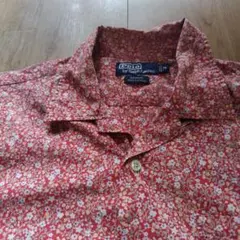 90s　ラルフローレン　adams　半袖　シャツ　花柄　古着　ビンテージ