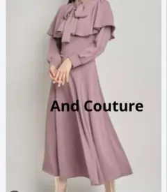 And Couture パープル ロングワンピース