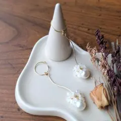 No.362　鈴丸パール　イヤーカフ　ハンドメイド