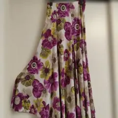 社交ダンス スカート 花柄 フレア