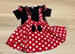 赤い水玉模様のワンピース 100サイズ