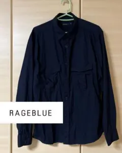 RAGEBLUE 長袖薄手シャツ ネイビー Mサイズのサムネイル