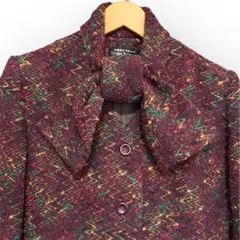 ヒロコナカジマ ジャケット クラシカル ウール混 日本製 ツイード風