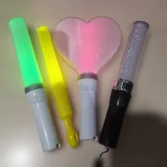 ペンライト 4本セット 多色 ハート型
