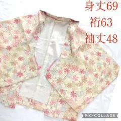 淡いパステルカラー♥型染め模様♥着物羽織♥羽織紐セット♥和洋折衷