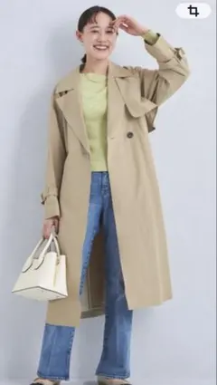 グリーンレーベルリラクシング　ライトトレンチコート　ベージュ