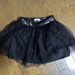 Darich フェイクレザー チュール ミニスカート