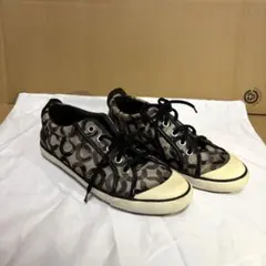 COACH コーチ シグネチャー スニーカー ローカット 黒のサムネイル
