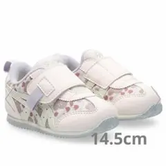 アシックス　スクスク　アイダホbaby【ピンク×花柄】14.5センチ