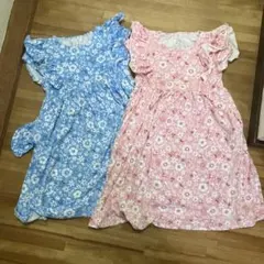 【130cm 女児用】　ワンピース (2着セット)