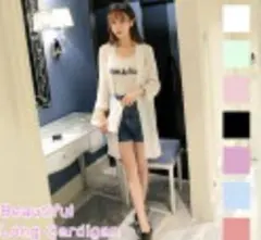 シースルー ロングカーディガン