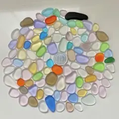 309 シーグラス　レアカラー入り　薄め•平ら　100g