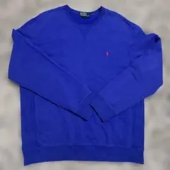 ポロ ラルフローレン スウェット トレーナー L 青 赤ポニー