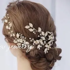 リーフ　ゴールド　ヘッドドレス