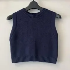 UNIQLOキッズ ニットベスト ネイビー　100