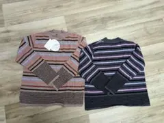 新品　滑らかニット　ボーダー　サイズL　おまけあり　3800円