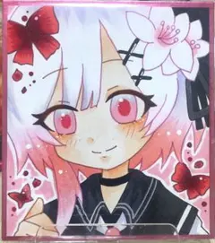 ⋈﻿手描きイラスト 小色紙 048