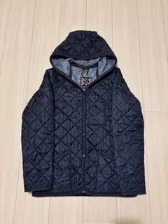 LAVENHAM ラベンハム キルティングフードジャケット 紺 38