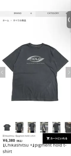 Chikashitsu + pigment hold t-shirt Tシャツ