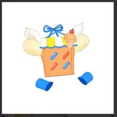 【同梱100円】アイスクリームオレンジ トップス