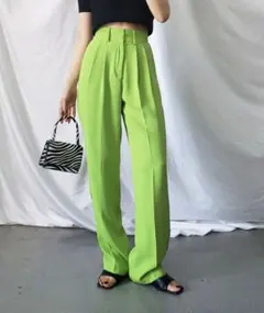 【美品】me+me select ハイウエスト スラックス