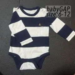 babyGAP ボーダー くま ロンパース 70 長袖