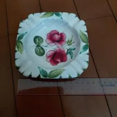 DERUTA 手描き 陶器製 灰皿 ローズ柄のサムネイル