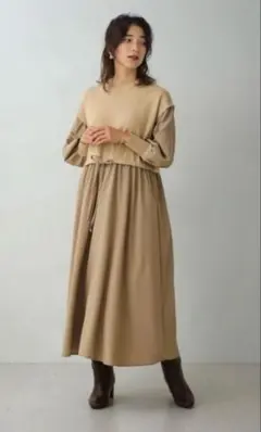 ニットワンピース 長袖【Bou jeloud】FREEサイズ