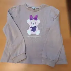 anyFAM エニィファム　クマ スパンコール トレーナー 130