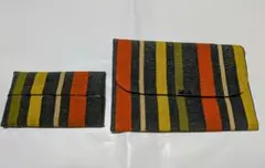 着物生地使用　和風ポーチとポケットティッシュ入れ