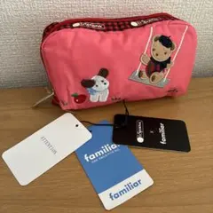 familiar クリアポーチ新品 カラフルシリーズ ポーチ 赤 推し活 - メルカリ