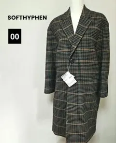 新品 SOFTHYPHEN チェスターコート チェック 秋冬 00