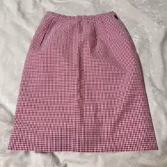 フクゾー FUKUZO S ギンガムチェック スカート 赤 白 横浜元町 レトロ