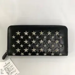 新品 長財布 ブラック 黒 星スタッズ スター シルバー レディース メンズのサムネイル