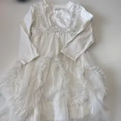 チュールワンピース ホワイト 110-116cm H&M 4.5.6歳