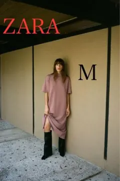 ZARA ユーズドインターロックワンピース　新品未使用タグ付き　Mサイズ