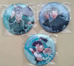 忍たま乱太郎　ラウンドワン　缶バッジ　立花仙蔵、土井半助、きり丸