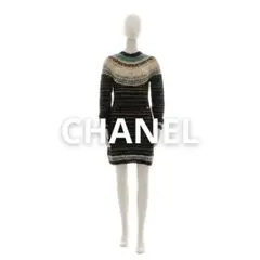CHANEL 19AW 国内正規品 メティエダール ニットワンピース 36のサムネイル