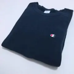 Champion リバースウィーブ 黒 無地 サイズ L ブラック 目付き