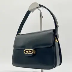 GUCCI ハンドバッグ ショルダー 2way ボックス型 カーフレザー 黒
