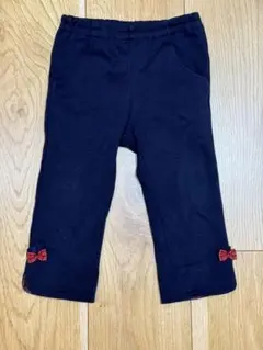 ファミリア 9部丈パンツ 90 赤チェック