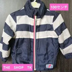 THE SHOP TK ストライプジ 100センチ ジャンパー ネイビー