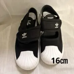 adidas アディダス　16㎝　黒サンダル　キッズサンダル　マジックテープ