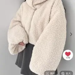 heather リバーシブルショートボア　中綿ブルゾン