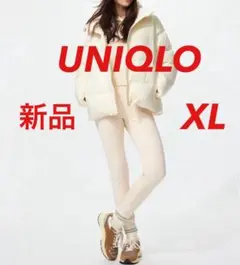 585【新品】ユニクロ ウルトラストレッチレギンスパンツ オフホワイト XL